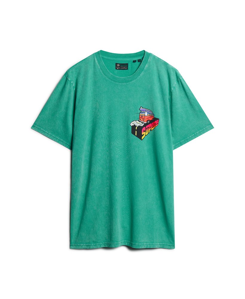 camiseta folgada neon travel na cor verde frio