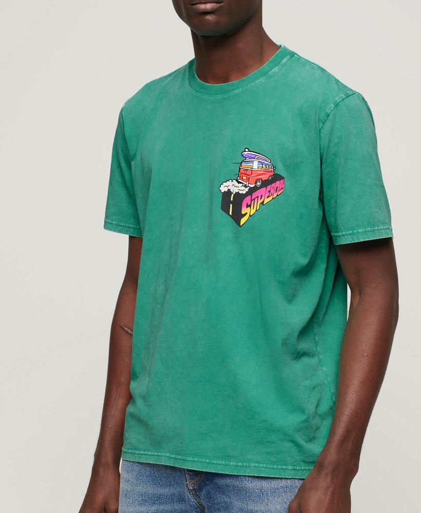 camiseta folgada neon travel na cor verde frio