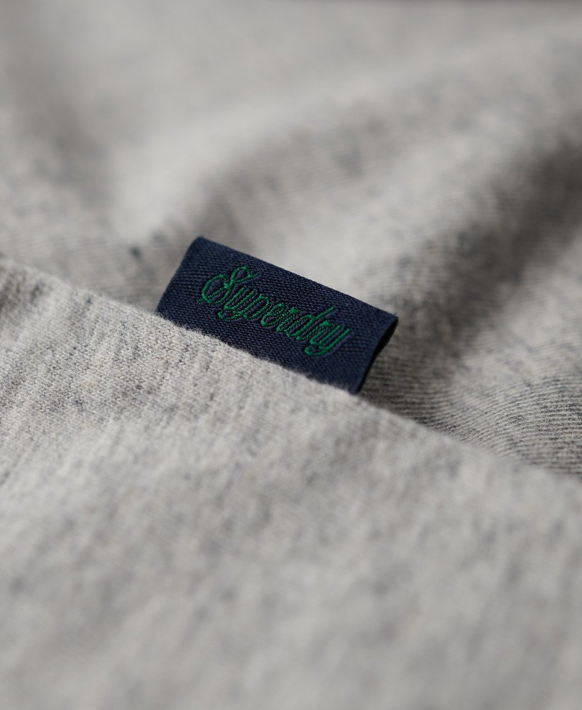 camiseta retrô essential logo em cinza mescladopreto