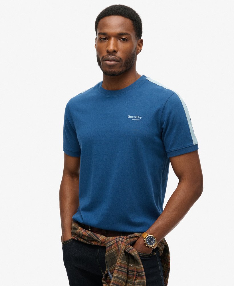camiseta retrô essential logo em azul-marinhoazul-china