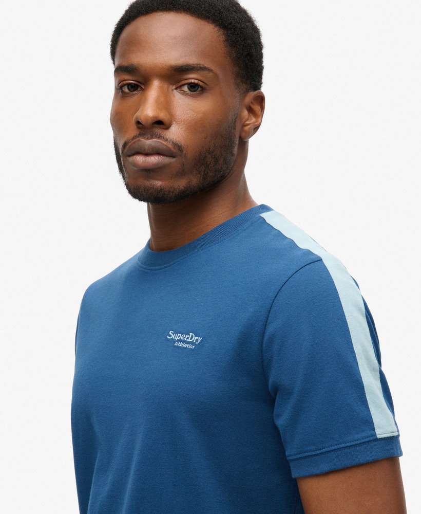 camiseta retrô essential logo em azul-marinhoazul-china