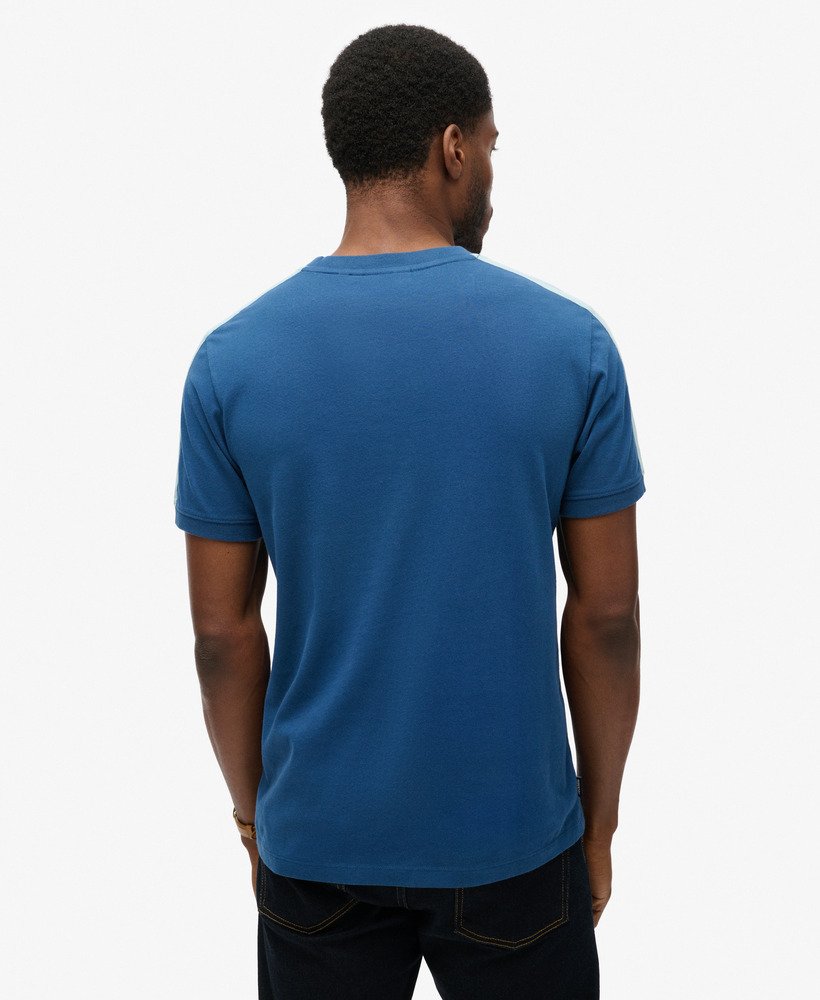 camiseta retrô essential logo em azul-marinhoazul-china