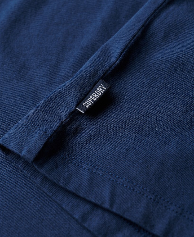 camiseta retrô essential logo em azul-marinhoazul-china