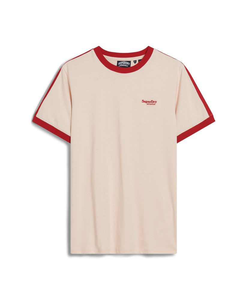 camiseta retrô essential logo na cor aveiavermelho pimenta