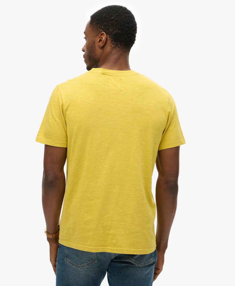 camiseta venue classic logo na cor oil yellow slub