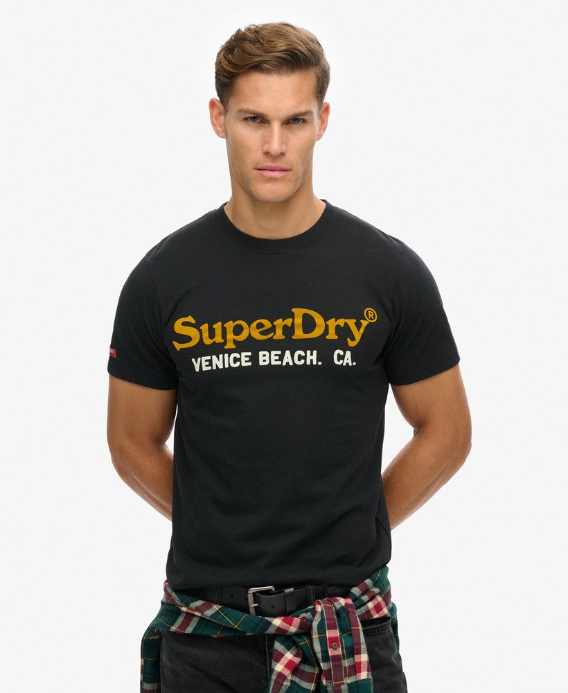 camiseta venue duo com logo na cor nero black mesclado