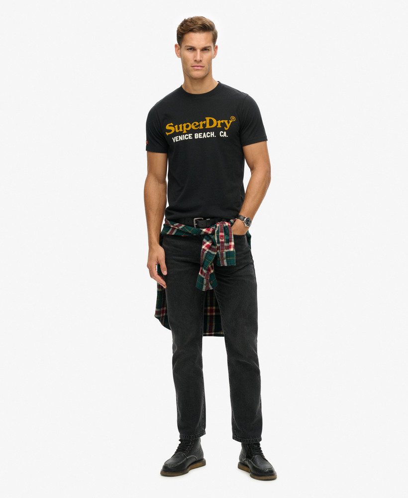camiseta venue duo com logo na cor nero black mesclado