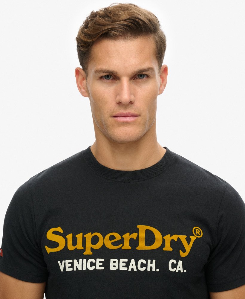 camiseta venue duo com logo na cor nero black mesclado