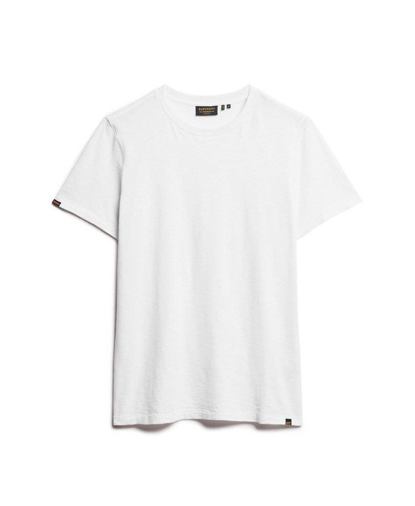 camiseta de manga curta com gola redonda em tecido texturizado na cor Óptica.