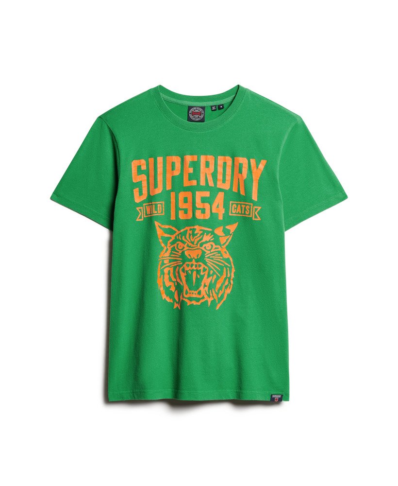 camiseta com estampa de atletismo na cor verde oregon.