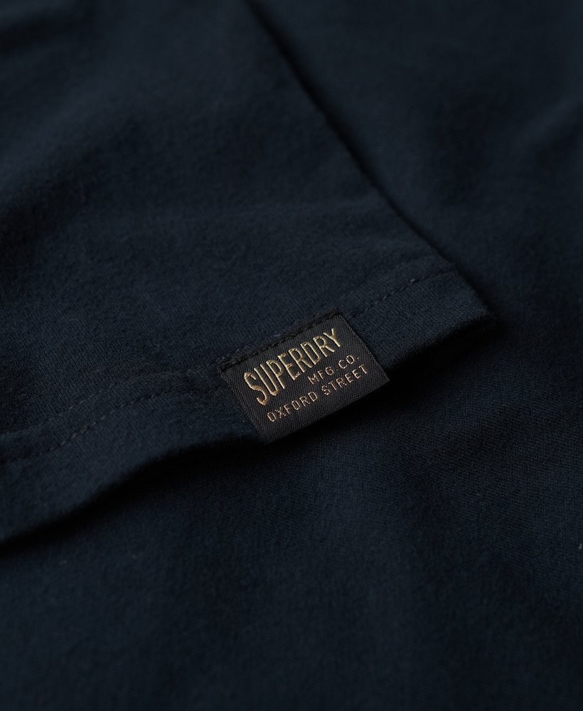 camiseta vintage logo duo na cor azul marinho eclipse