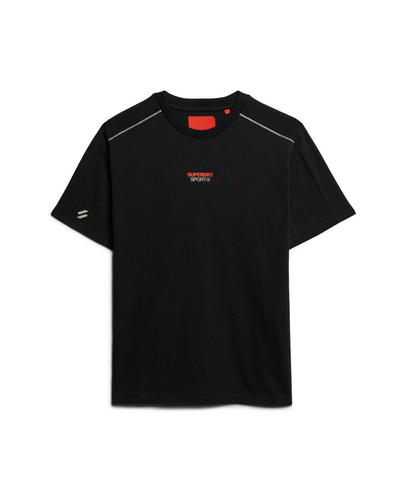 camiseta sport tech logo relaxed na cor preta