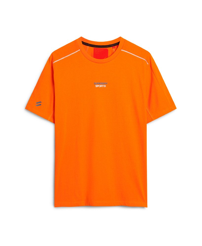 camiseta sport tech logo relaxed na cor laranja tigre