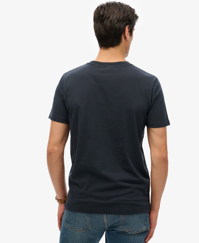 camiseta neon vintage logo na cor eclipse navy
