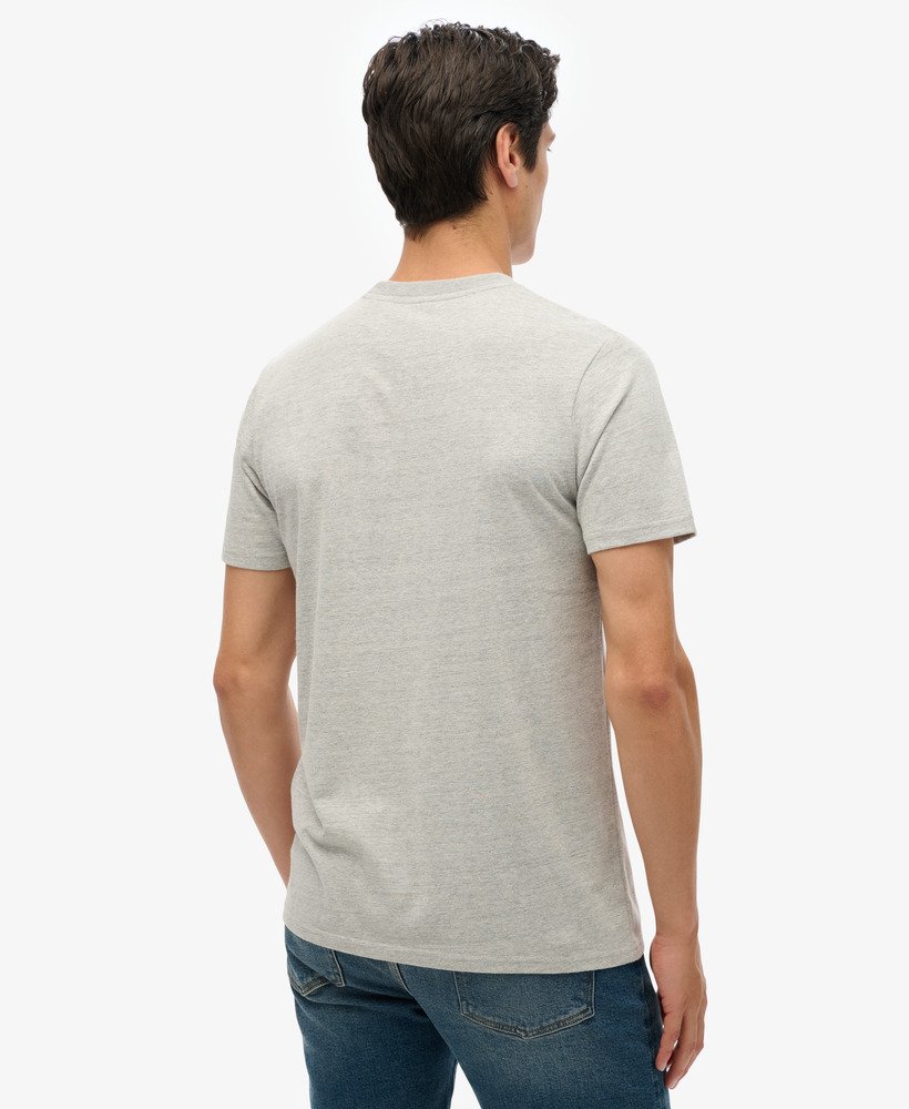 camiseta com logo vintage em neon na cor cinza mescla atlético