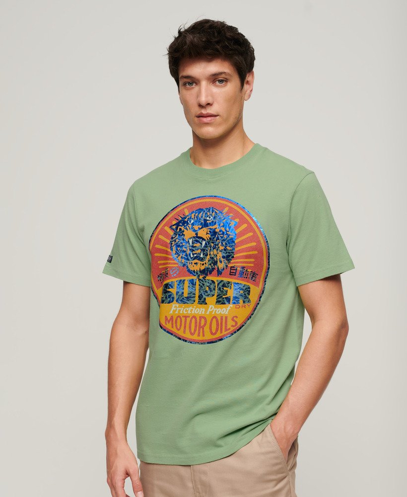 camiseta gasoline workwear na cor verde claro