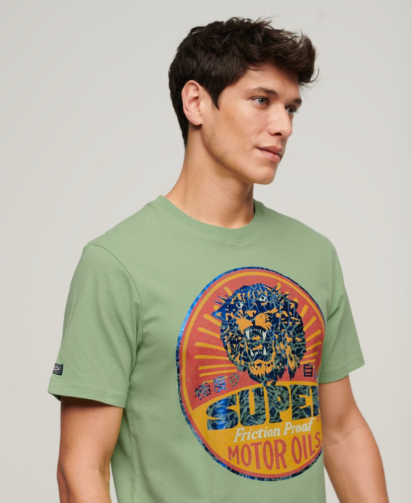 camiseta gasoline workwear na cor verde claro