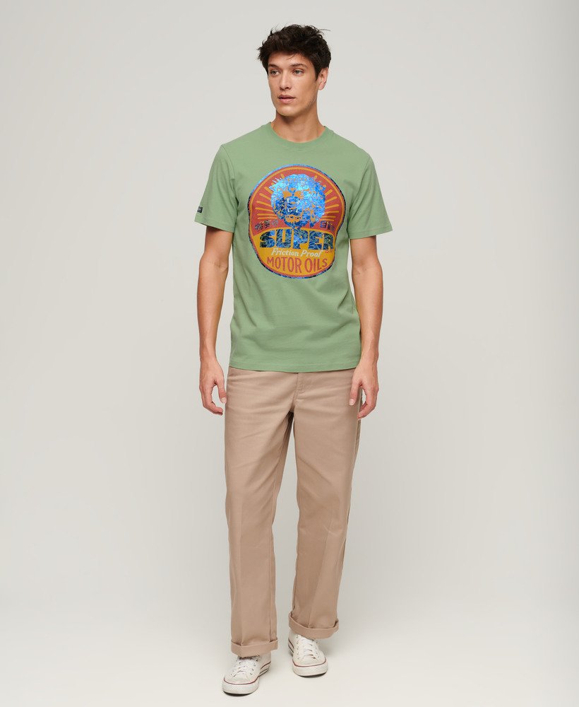 camiseta gasoline workwear na cor verde claro