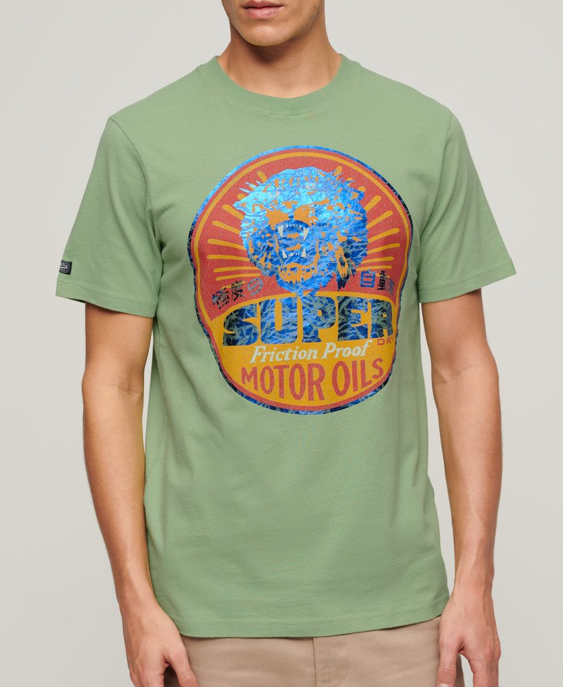 camiseta gasoline workwear na cor verde claro