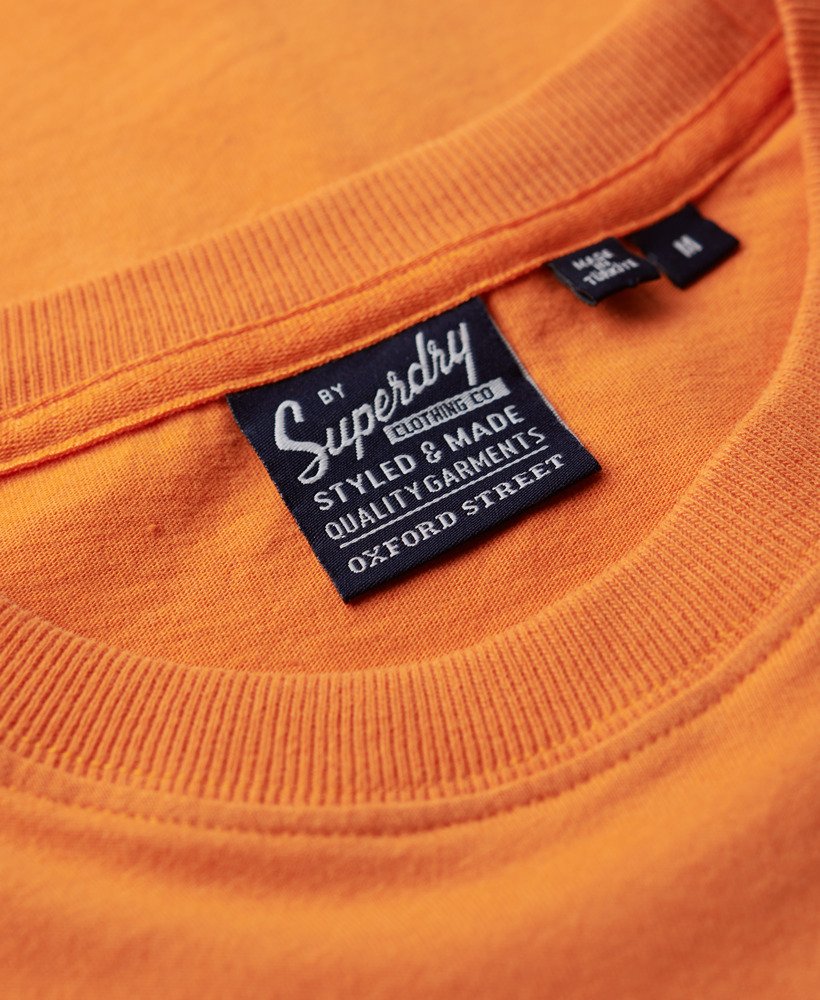 camiseta gasoline workwear na cor laranja ferrugem da denim co.