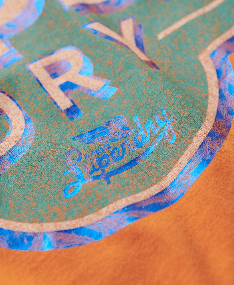 camiseta gasoline workwear na cor laranja ferrugem da denim co.