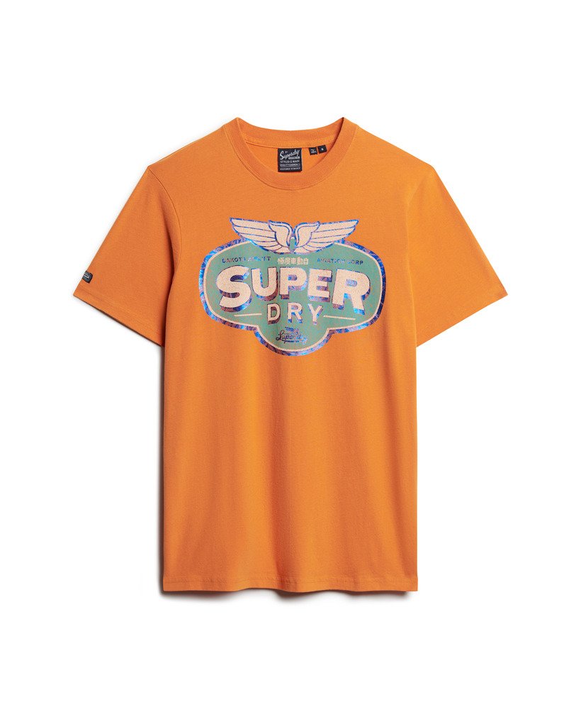 camiseta gasoline workwear na cor laranja ferrugem da denim co.