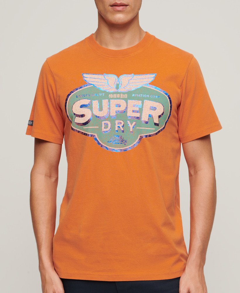 camiseta gasoline workwear na cor laranja ferrugem da denim co.