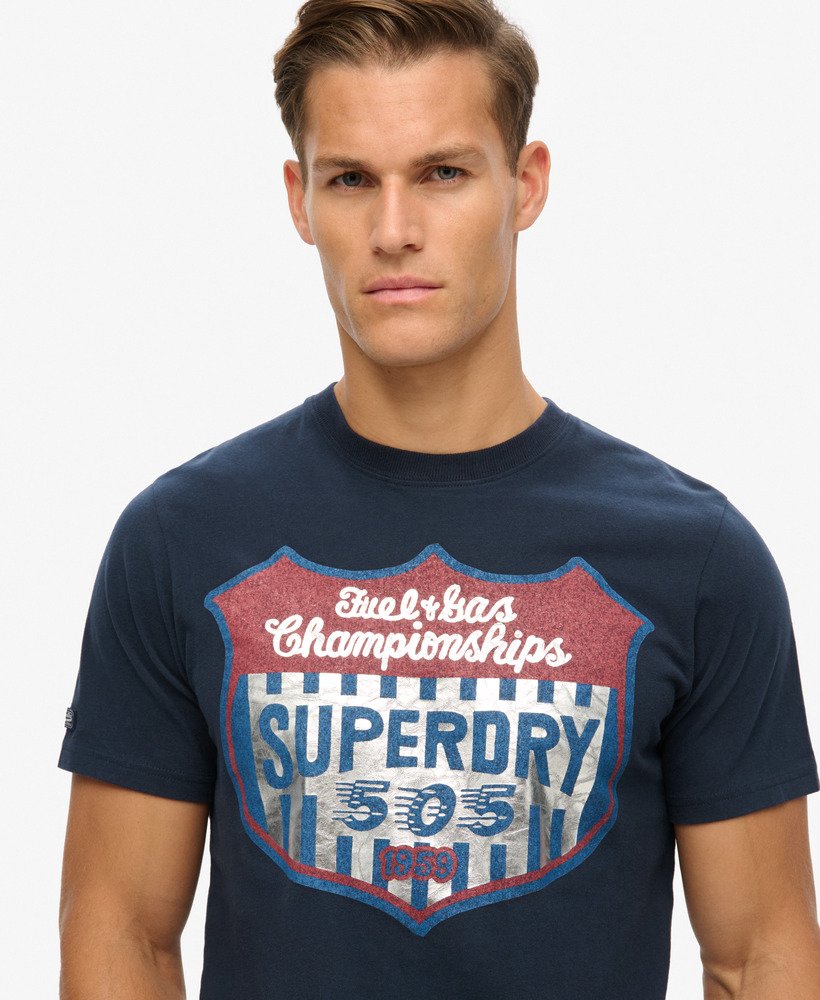 camiseta gasoline workwear na cor azul marinho eclipse