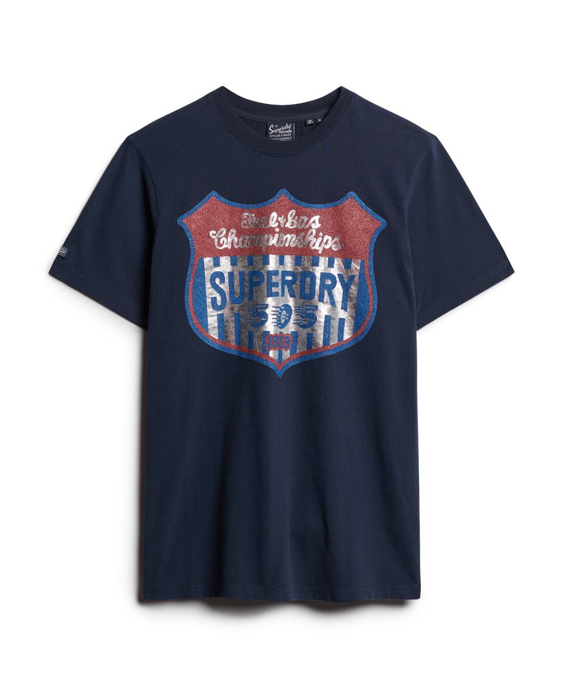 camiseta gasoline workwear na cor azul marinho eclipse