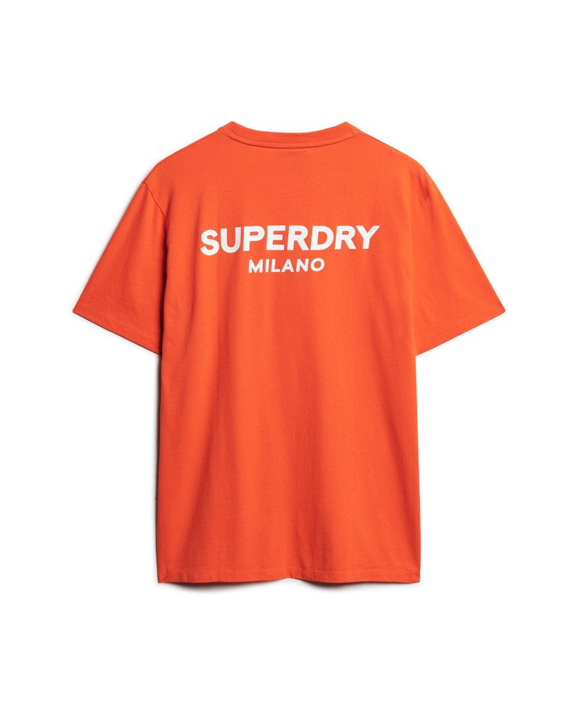 camiseta esportiva de luxo com modelagem solta na cor vermelho tomate cereja.