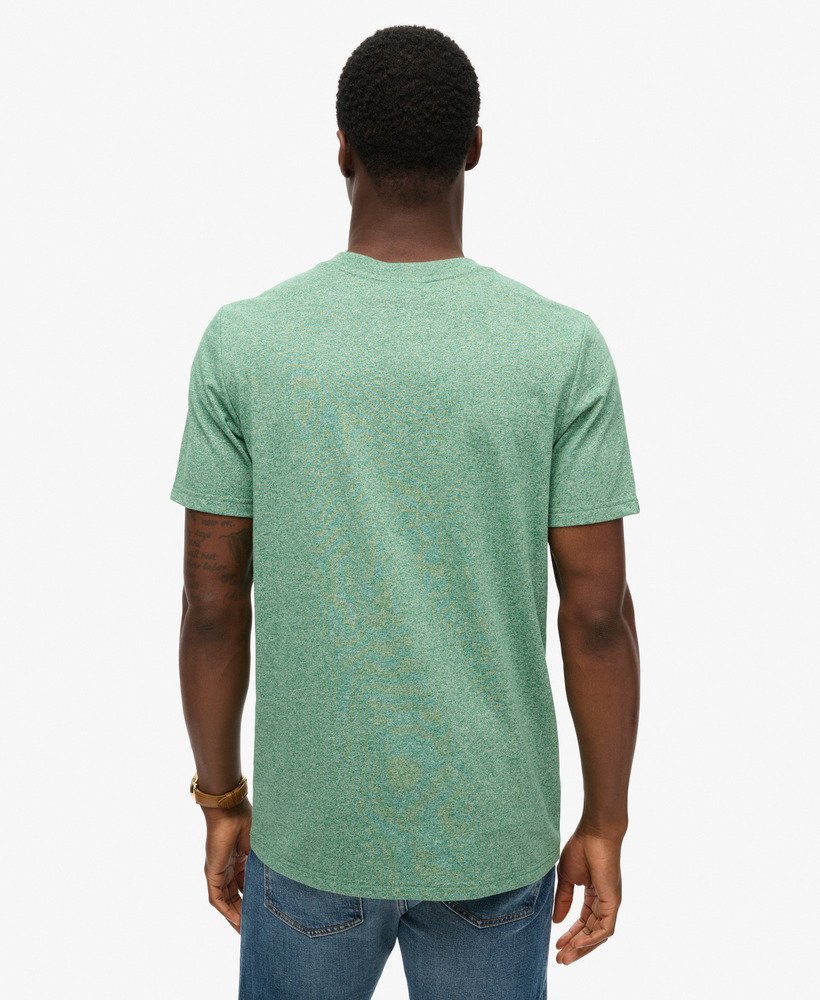 camiseta clássica core logo com lavagem especial em verde vibrante grit.