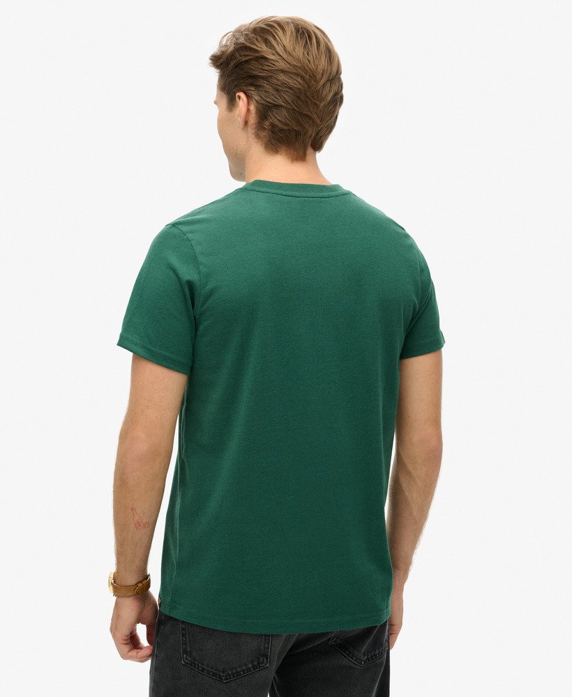 camiseta vintage logo heritage com estampa no peito na cor bengreen marl