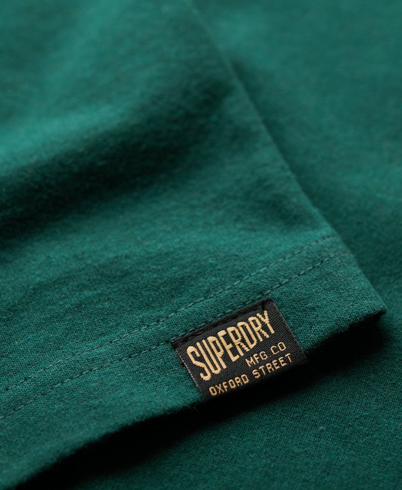 camiseta vintage logo heritage com estampa no peito na cor bengreen marl