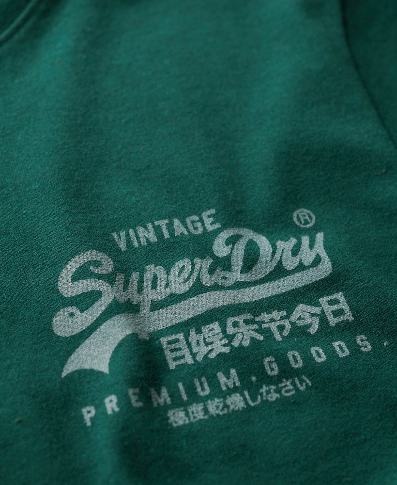 camiseta vintage logo heritage com estampa no peito na cor bengreen marl