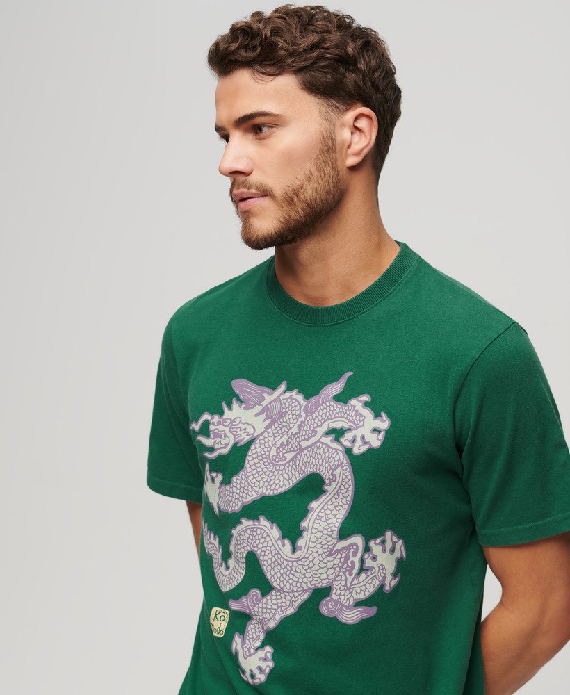 camiseta vintage superdry x komodo na cor verde erin