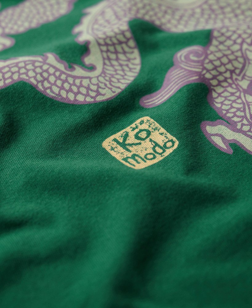 camiseta vintage superdry x komodo na cor verde erin