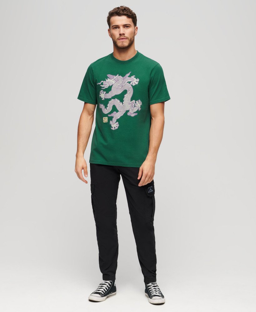 camiseta vintage superdry x komodo na cor verde erin