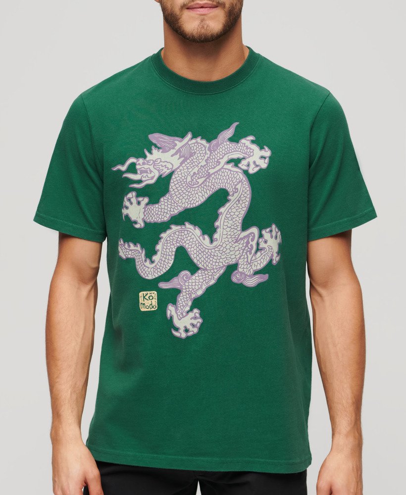 camiseta vintage superdry x komodo na cor verde erin