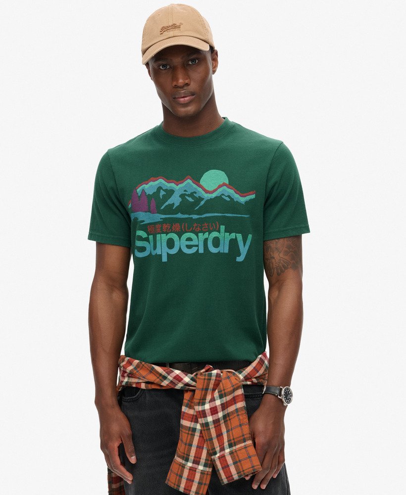 camiseta com estampa great outdoors na cor bengreen mesclado