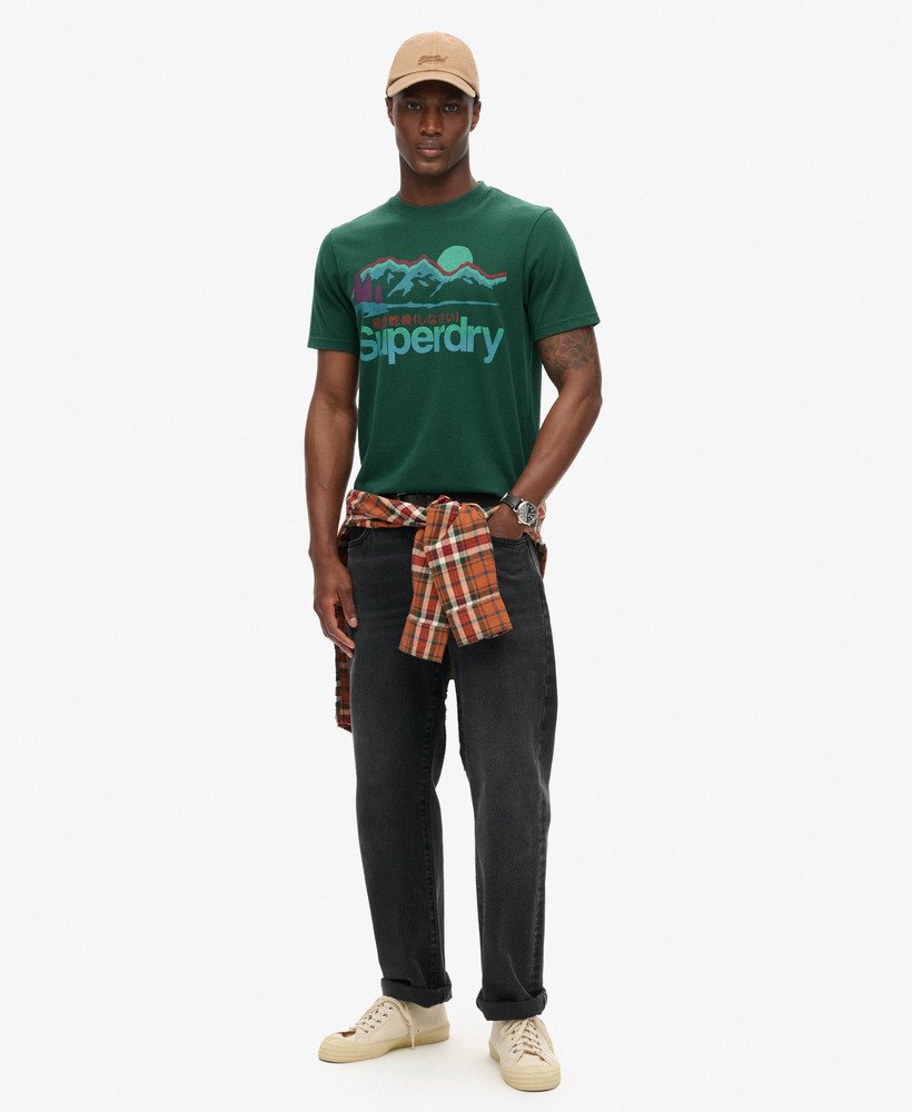 camiseta com estampa great outdoors na cor bengreen mesclado