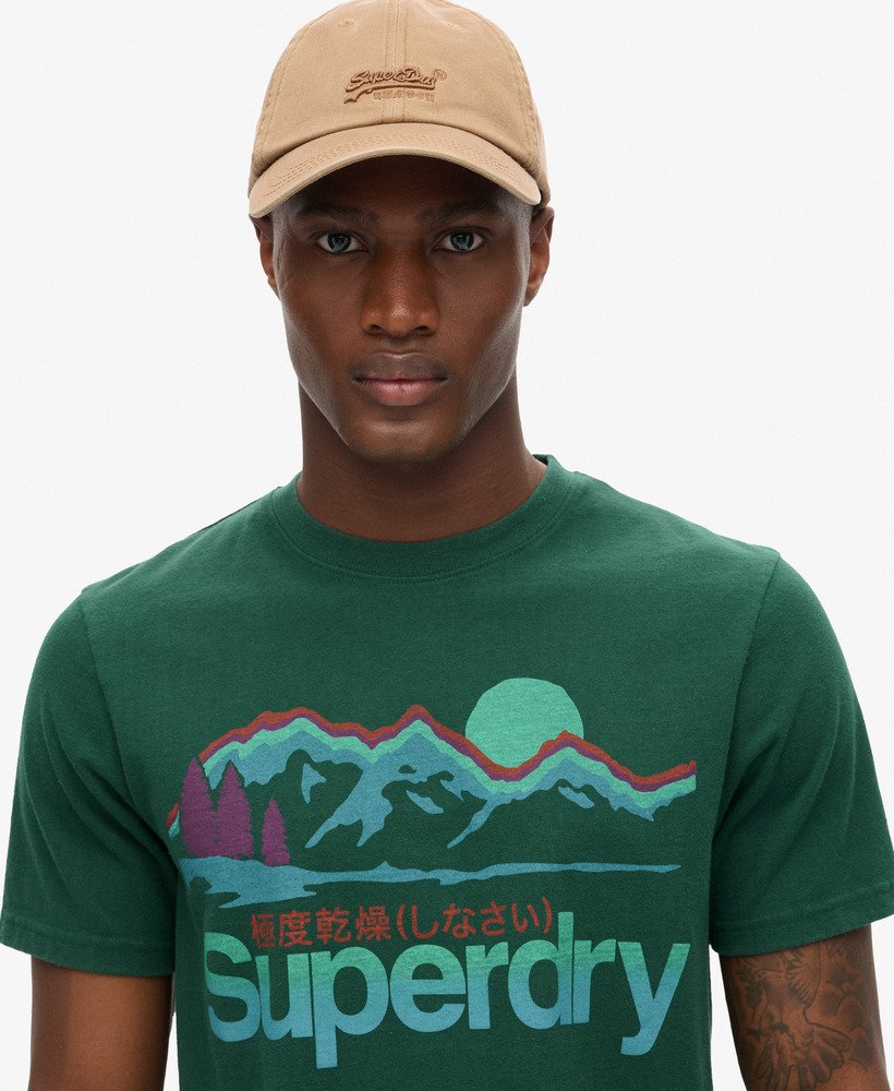 camiseta com estampa great outdoors na cor bengreen mesclado