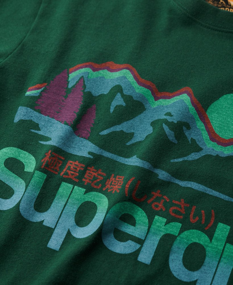 camiseta com estampa great outdoors na cor bengreen mesclado