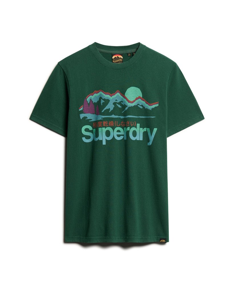 camiseta com estampa great outdoors na cor bengreen mesclado