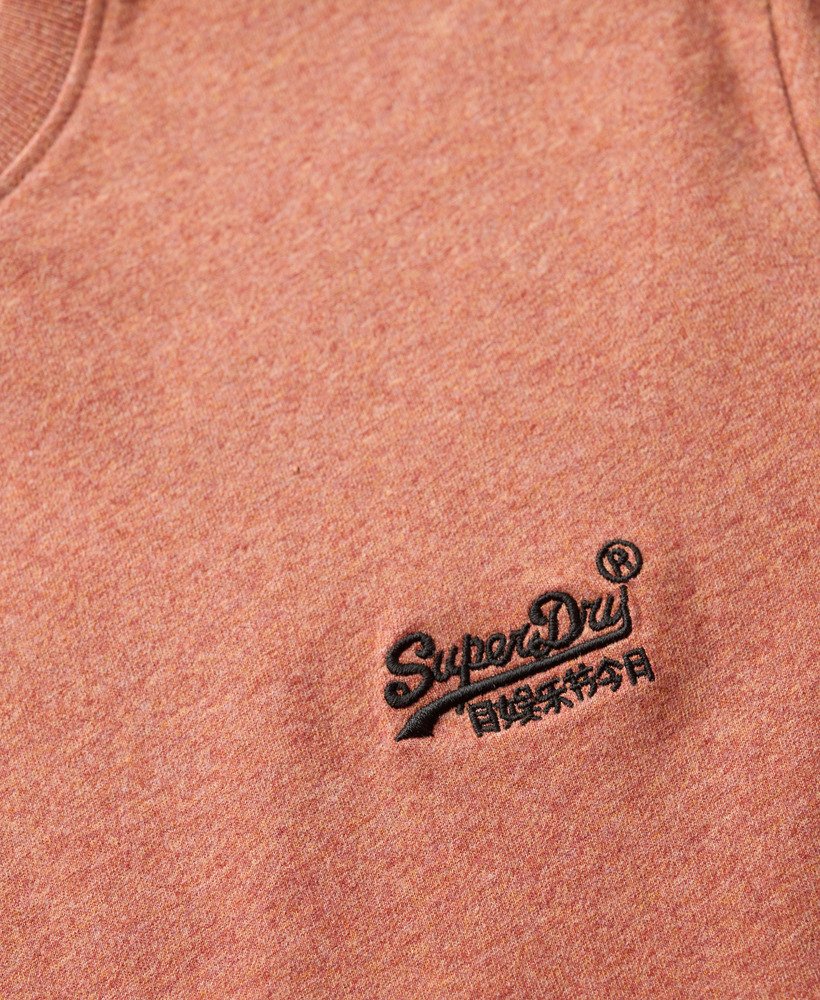 camiseta essential logo em algodão orgânico na cor laranja gritada