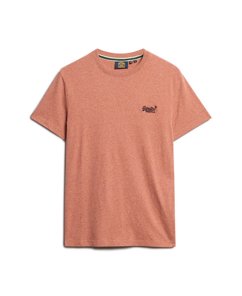 camiseta essential logo em algodão orgânico na cor laranja gritada