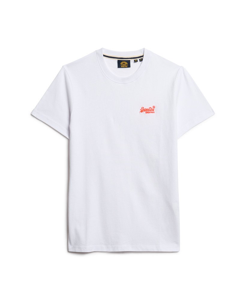 camiseta essential logo em algodão orgânico na cor laranja óticade segurança.