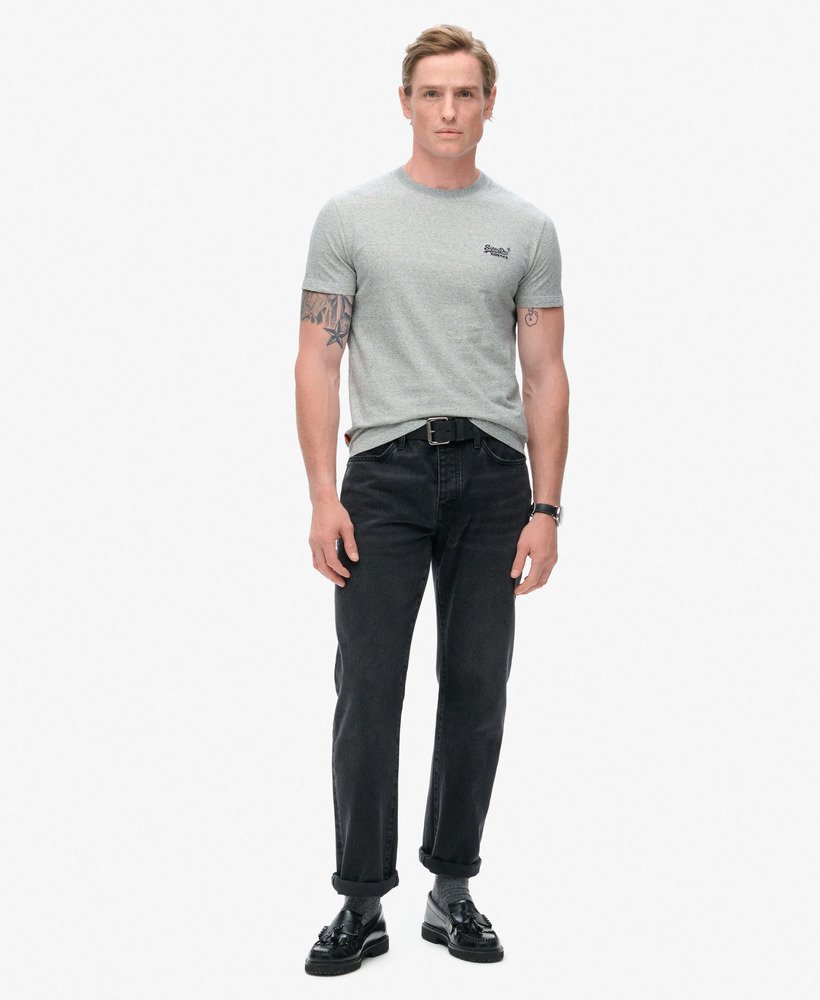 camiseta essential logo em algodão orgânico cinza claro grindle feeder