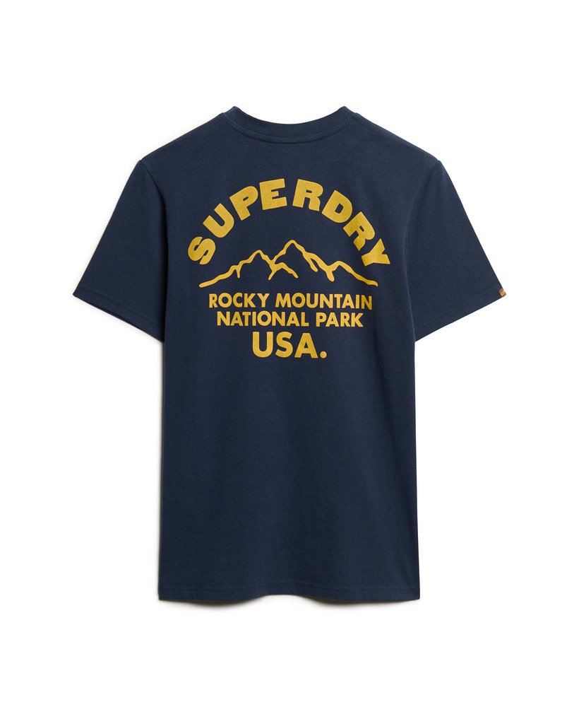 camiseta outdoor graphic na cor navy mesl
