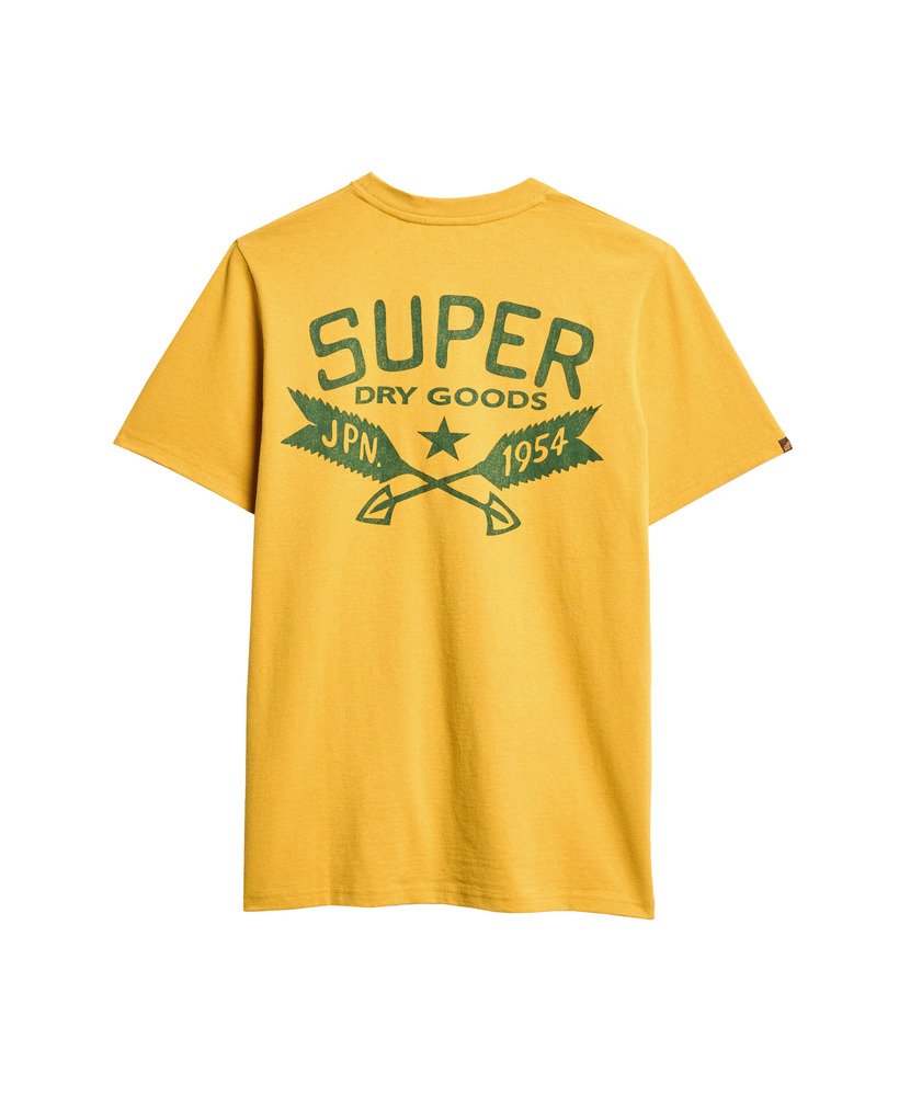 camiseta outdoor graphic em amarelo mostarda mesclado