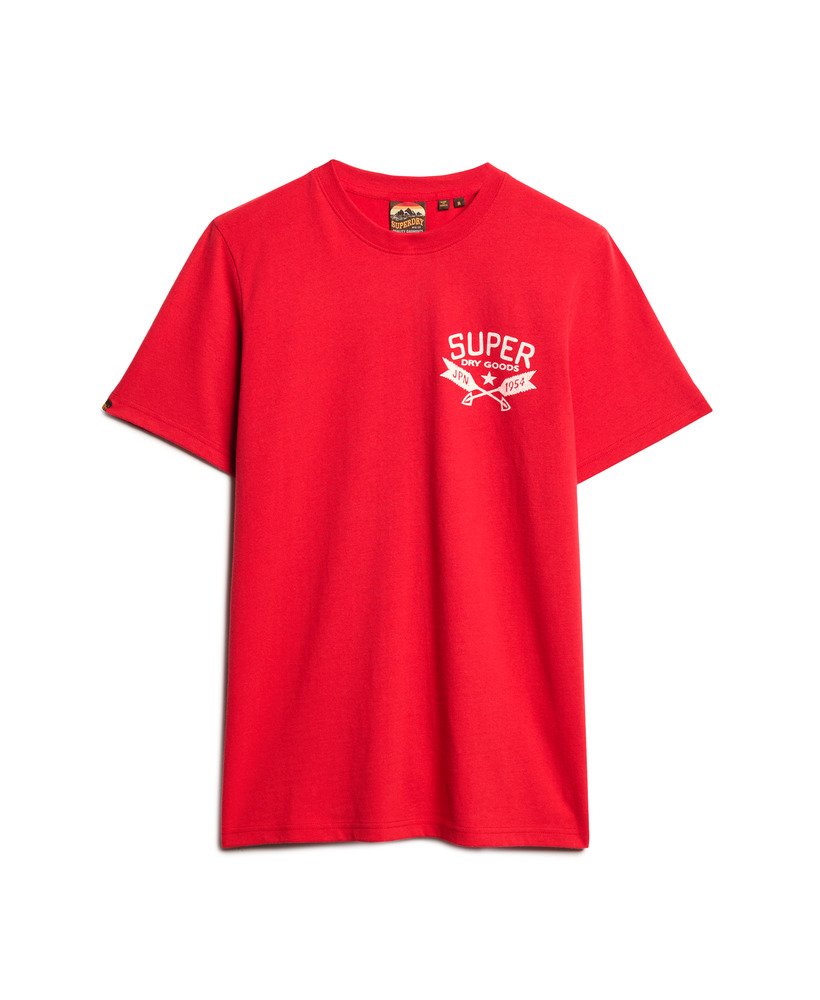 camiseta outdoor graphic na cor ferra red mesclada